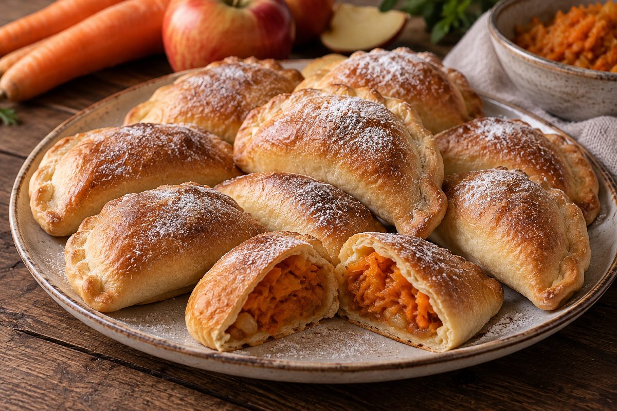 Pieczone pierogi zaduszne z marchewką na słodko