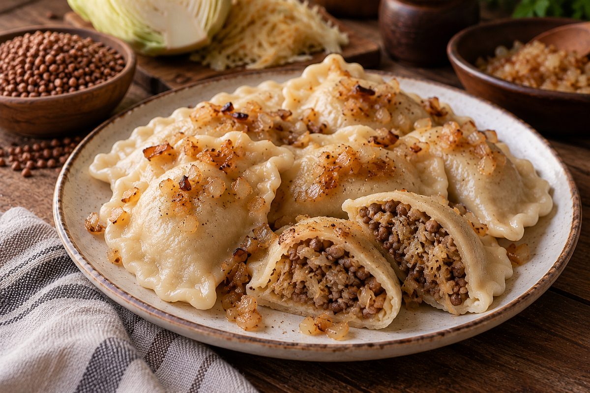Pierogi zaduszne z kaszą gryczaną i kapustą