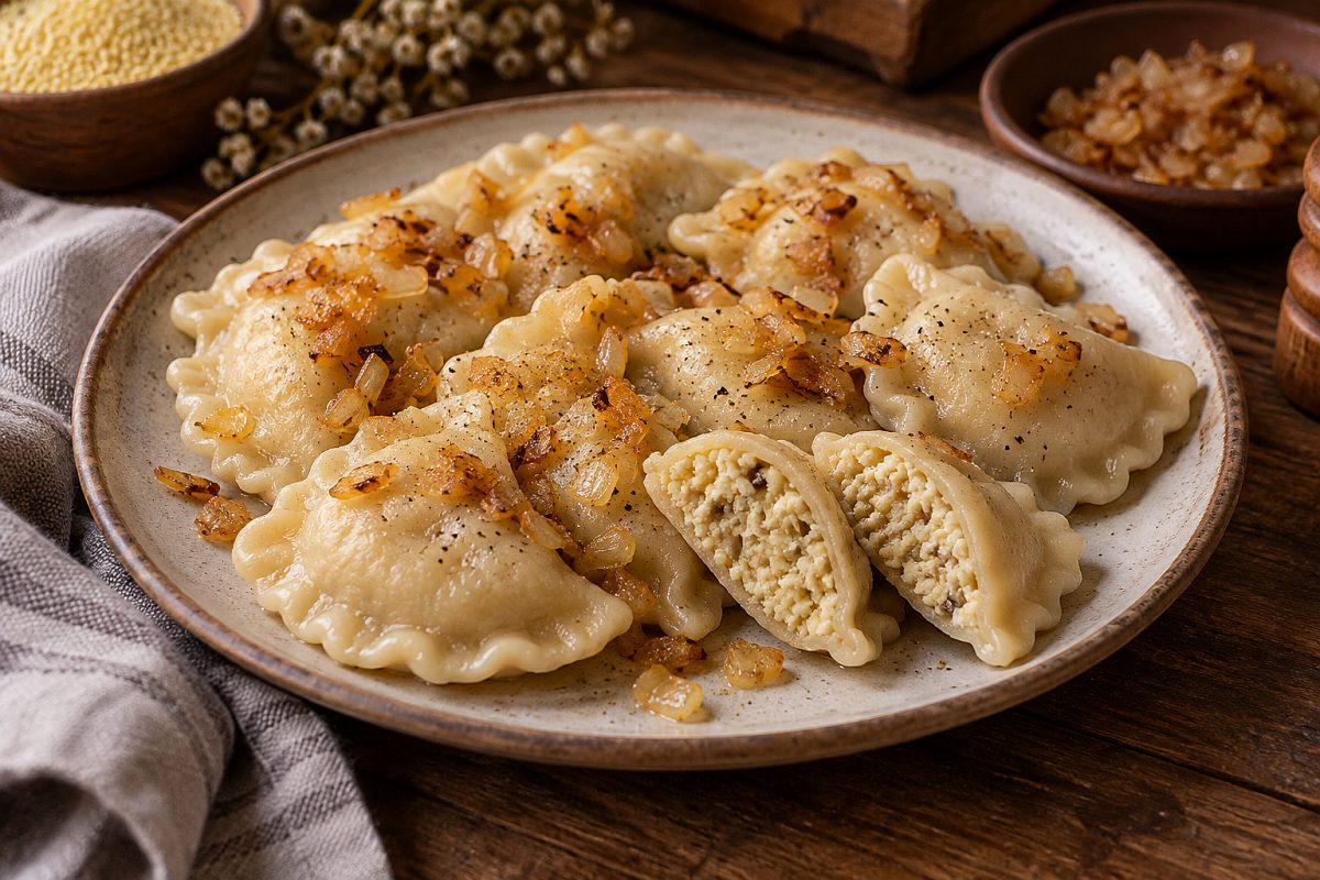 Pierogi zaduszne z kaszą jaglaną i serem